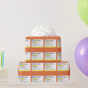 Prescription Chocolate Labels Personalised    Wrapping Paper
