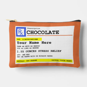 Prescription Chocolate Personalised   Accessory Pouch