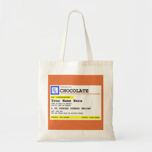Prescription Chocolate Personalised Humourous Tote Bag