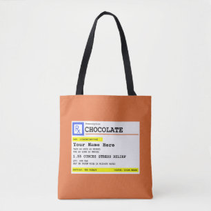 Prescription Chocolate Personalised Patient Funny Tote Bag