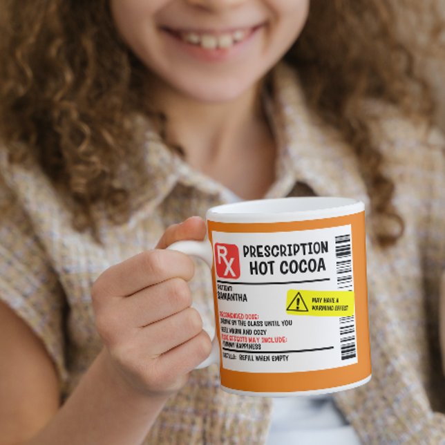 Prescription Cocoa Personalised Custom Funny Coffe Coffee Mug (Creator Uploaded)