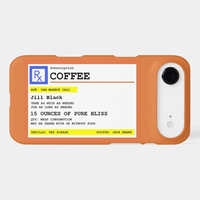 Prescription Coffee Funny Personalized (Back (Horizontal))