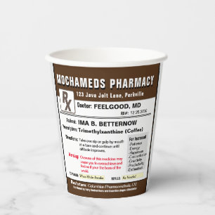 Prescription Coffee Paper Cups
