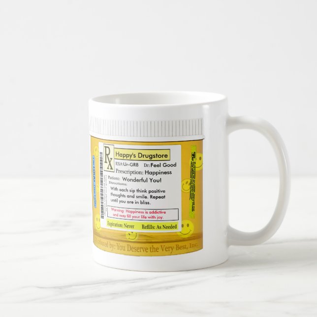 Prescription for Happiness Coffee Mug (Right)