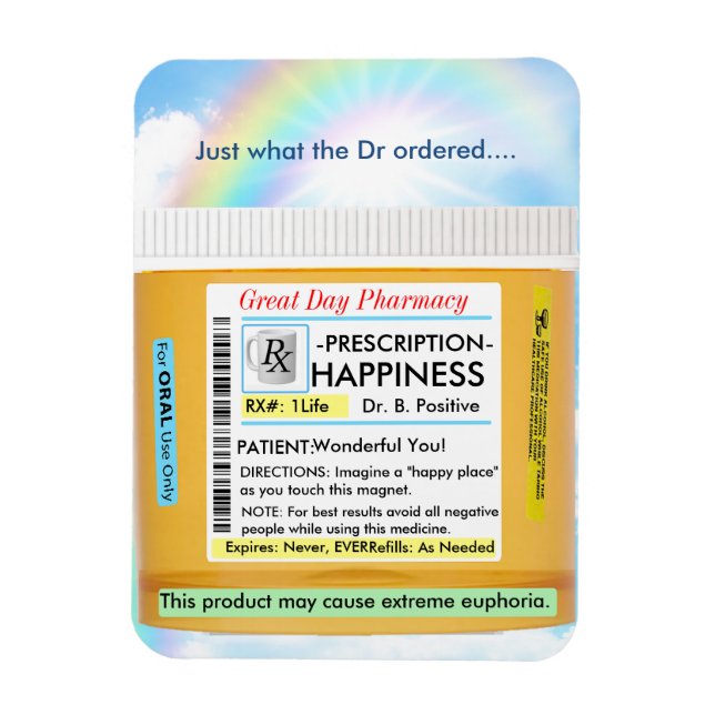 Prescription for Happiness Magnet (Vertical)