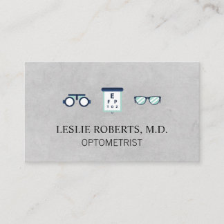 Prescription Glasses Eye Chart | Optometrist Business Card