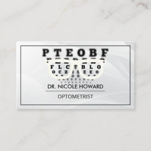 Prescription Glasses   Eye Test Business Card