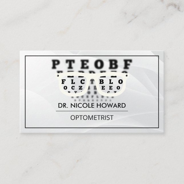 Prescription Glasses | Eye Test Business Card (Front)