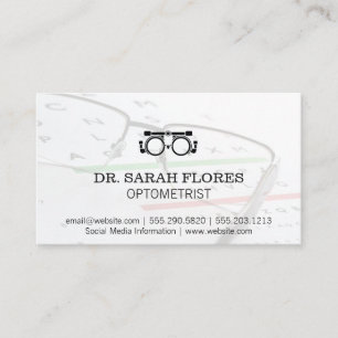 Prescription Glasses   Optometrist Equipment Business Card