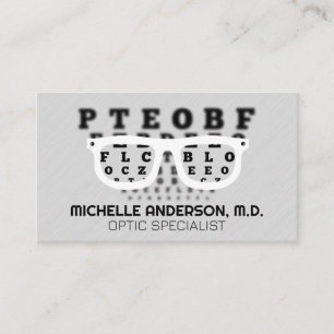 Prescription Glasses   Optometrist Eye Exam Business Card