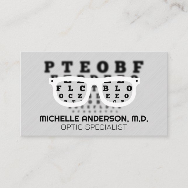 Prescription Glasses | Optometrist Eye Exam Business Card (Front)