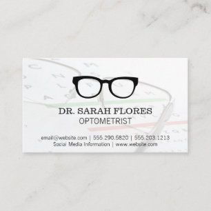 Prescription Glasses   Optometrist   Eye ware  Business Card
