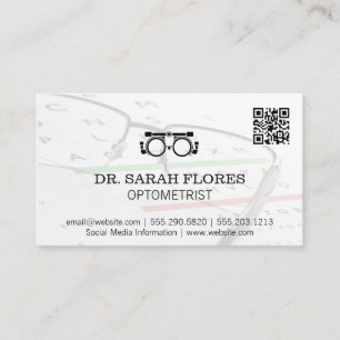 Prescription Glasses   Optometrist QR Code Business Card