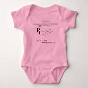 Prescription Pad - Sleepicillin by B. Ed Thyme MD Baby Bodysuit