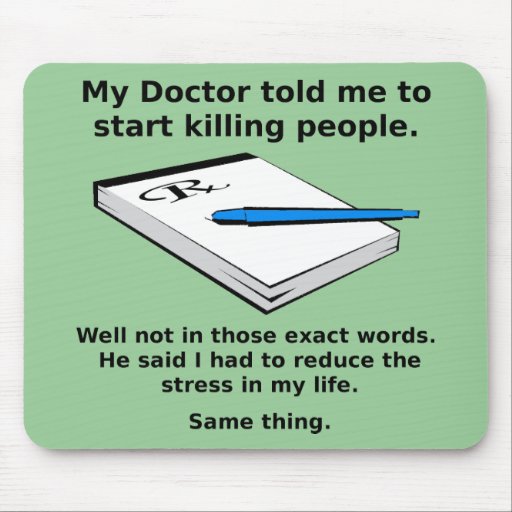 Image of Prescription To Kill Funny Mousepad Mouse Pad