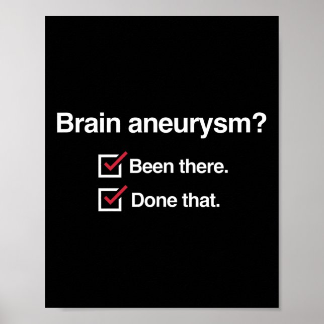 Present Brain Aneurysm Awareness  Poster (Front)