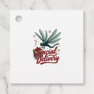 Present Delivery Dragonfly Favour Tags