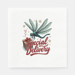 Present Delivery Dragonfly Napkin