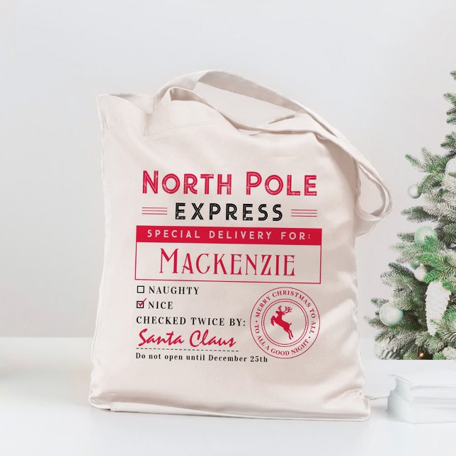 Present From Santa Personalised Christmas Tote Bag (Creator Uploaded)