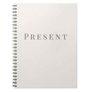 Present – Minimal Typography Notebook