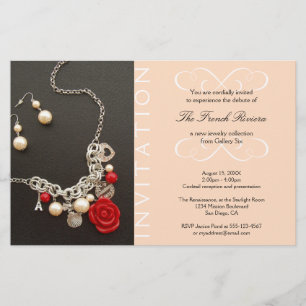 Present new luxury product elegant pink invitation flyer