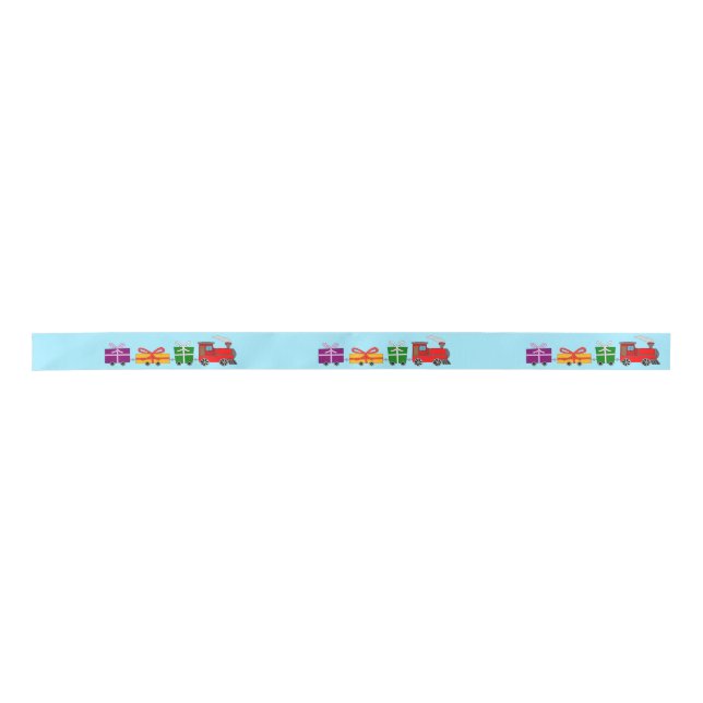 Present Train Ribbon Satin Ribbon (Front)