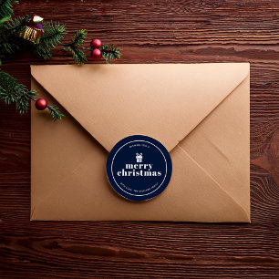 Present With A Bow Christmas Custom Classic Round Sticker