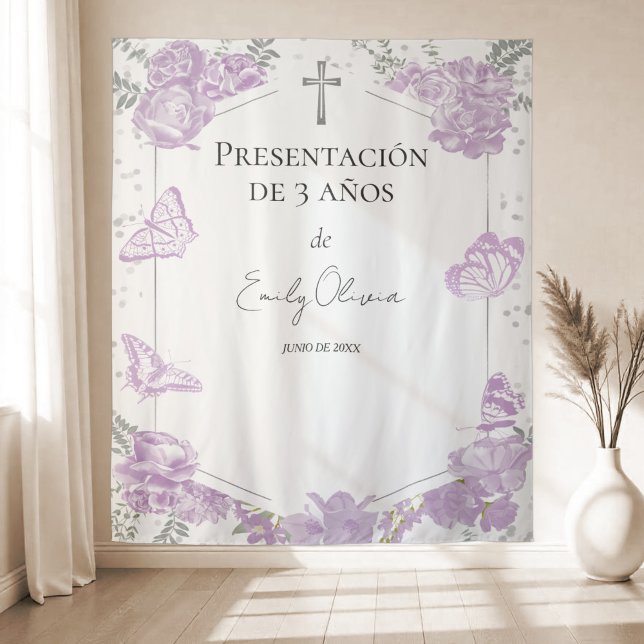 Presentación 3 años Backdrop Butterflys Tapestry (Creator Uploaded)