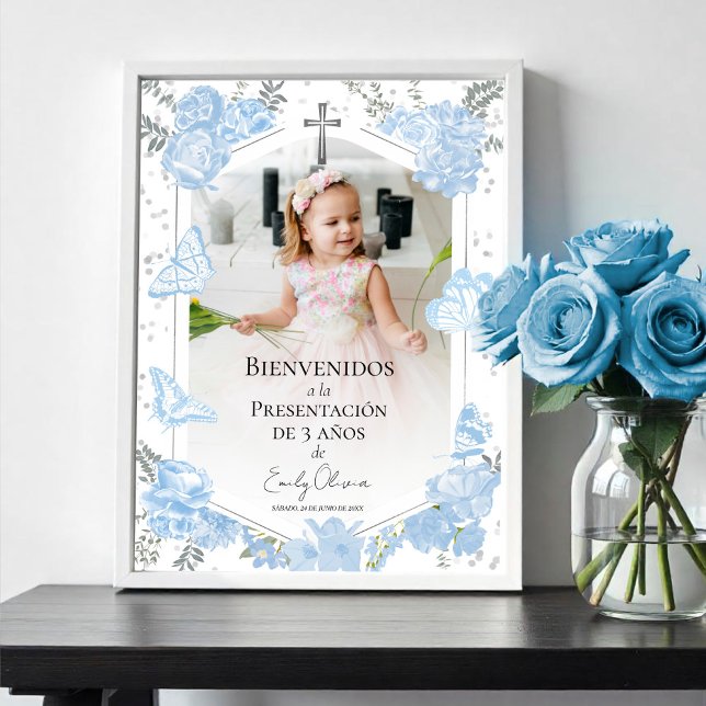 Presentación 3 años Photo Welcome Sign Butterflys (Creator Uploaded)