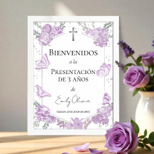 Presentación 3 años Welcome Sign Butterflys