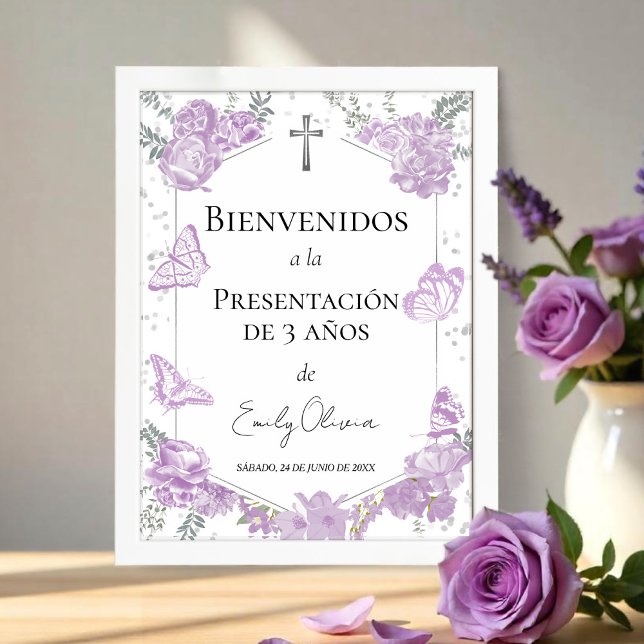 Presentación 3 años Welcome Sign Butterflys (Creator Uploaded)