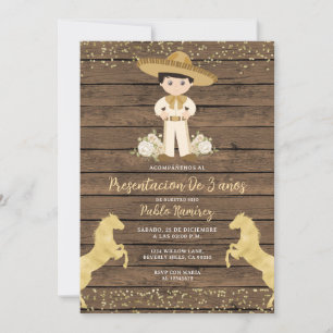 Presentación de tres años invitación niño Birthday Invitation