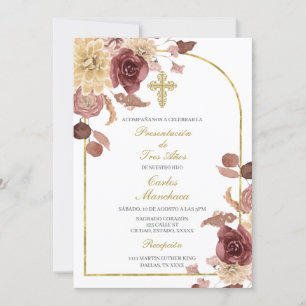 Presentación de tres años invitation