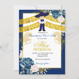 Presentación niño de tres años invitación invitation