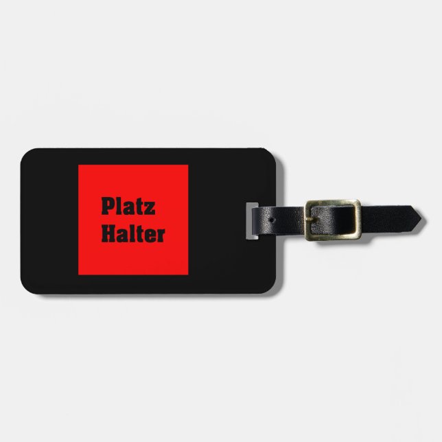 presentation luggage tag (Front Horizontal)