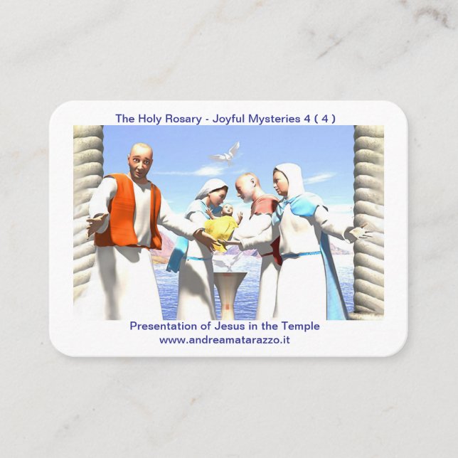 Presentation of Jesus in the Temple Holy Place Card (Front)