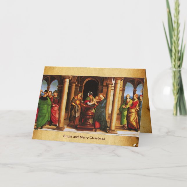 PRESENTATION OF JESUS TO TEMPLE Christmas  Holiday Card (Front)