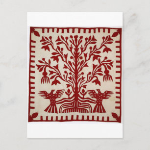 Presentation quilt from Oahu, c. 1855-1887 Postcard