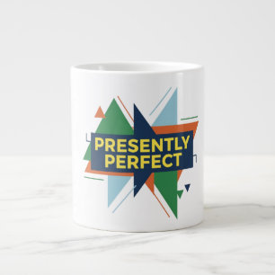 Presently Perfect Abstract Modern  Design Large Coffee Mug