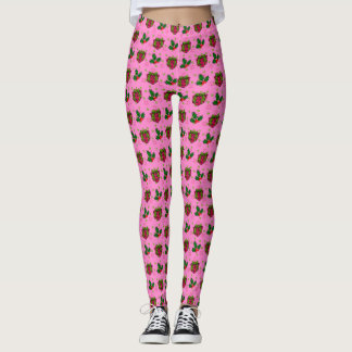 Presents and Holly_pink Leggings