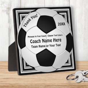 Presents for Soccer Coaches, Personalised Plaque