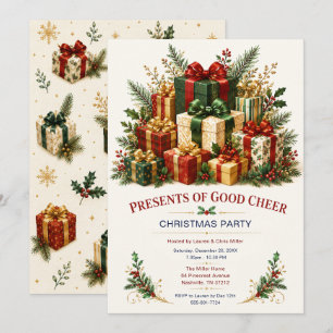 Presents of Good Cheer Christmas Party Invitation