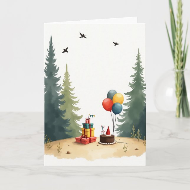 Presents Stack Birthday Card (Front)