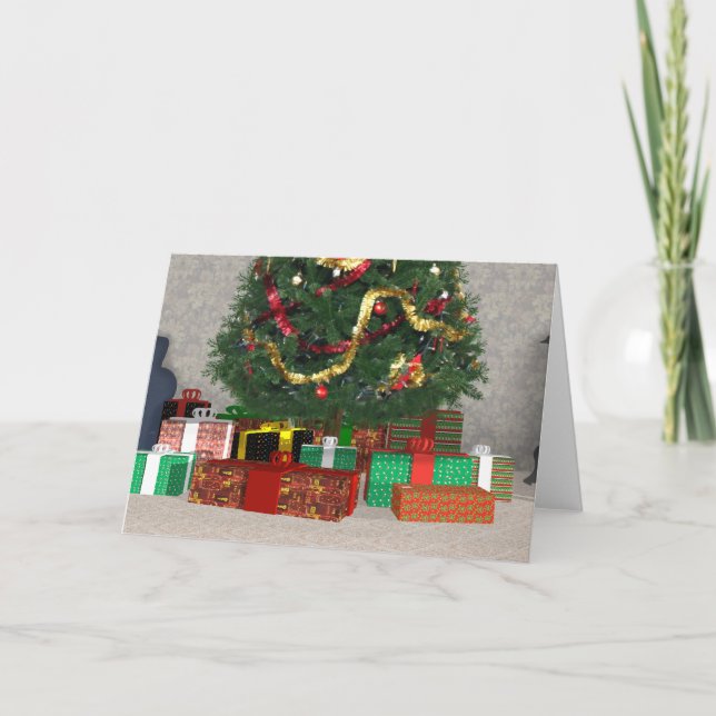 Presents Under the Christmas Tree: Greeting Card (Front)