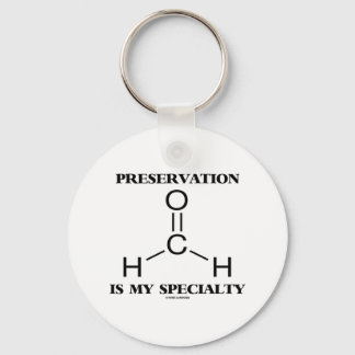 Preservation Is My Speciality Formaldehyde Molecul Key Ring