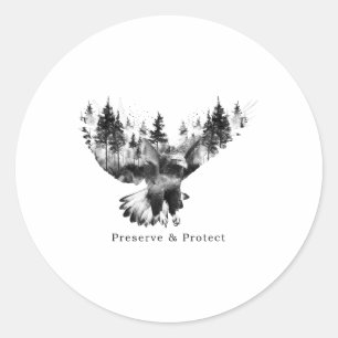 Preserve & Protect Environmental Protection Cl Classic Round Sticker