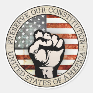 Preserve Our Constitution Classic Round Sticker