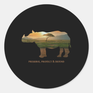 Preserve Protect Defend Climate Protection Environ Classic Round Sticker