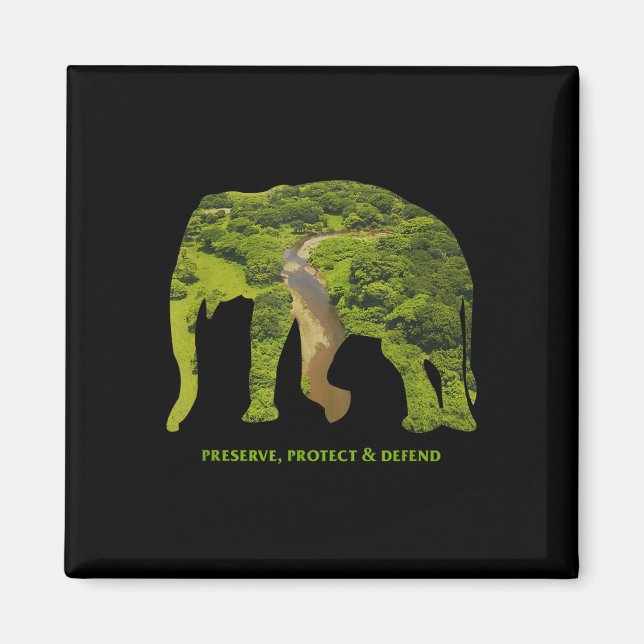 Preserve Protect Defend Climate Protection Environ Magnet (Front)