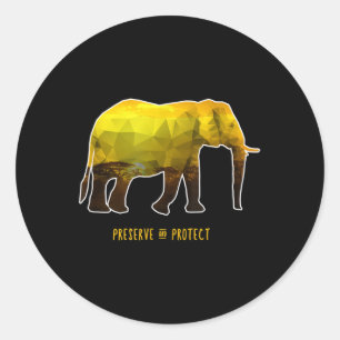 Preserve Protect Environmental Protection Savannah Classic Round Sticker